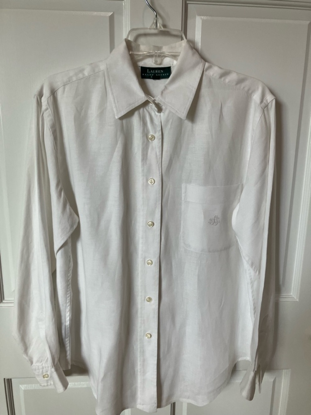 Ralph Lauren White Long-Sleeve Button Shirt